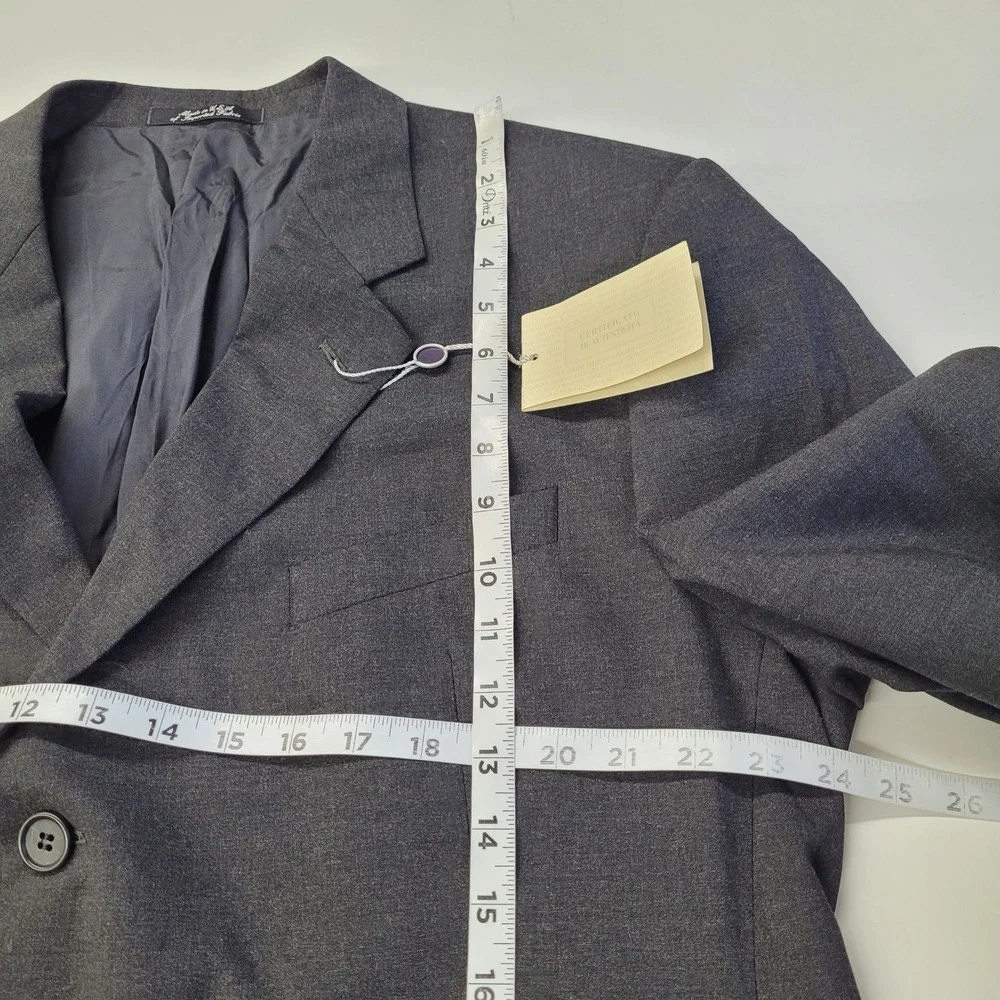 MANI Suit Men's 46R/W41‎ Gray Wool Union Made in USA New Line Dillard's $695
